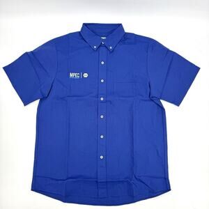 NAPA MPEC Short Sleeve Work Shirt Button Front Cotton/Poly Mens LG Ultramarine